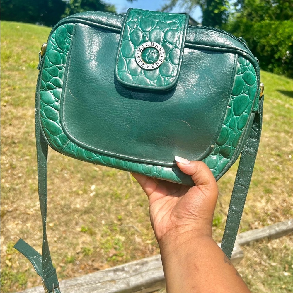 Michael Stevens Green Crossbody Bag